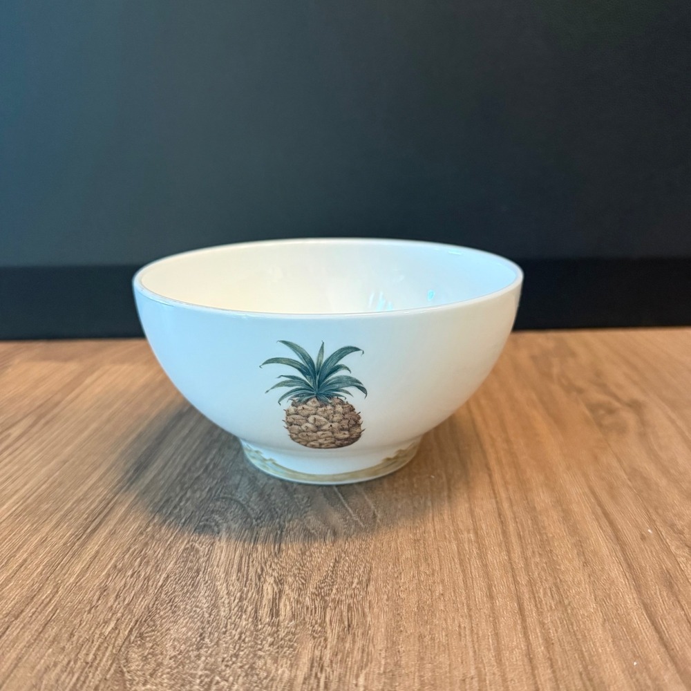 Lenox British Colonial Bamboo Pineapple Bowl Chuck Fischer Fine China USA